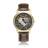 Double Heart Star Of David Floral Watch By BenJoy