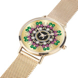 Festive Floral Chai Gold Watch By BenJoy