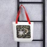 Personalized Star Of David Torch Square Tote Bag By BenJoy