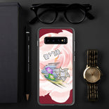 Maroon Floral Personalized Samsung Case By BenJoy