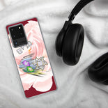 Maroon Floral Personalized Samsung Case By BenJoy