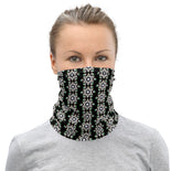 Silver Star Of David Green Flower Neck Gaiter