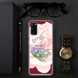 Maroon Floral Personalized Samsung Case By BenJoy