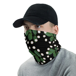 Floral Green and Black Neck Gaiter By BenJoy