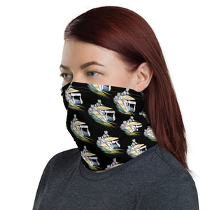 Chai Floral Ray Of Color Black Neck Gaiter