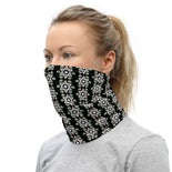 Silver Star Of David Green Flower Neck Gaiter