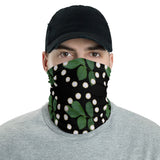 Floral Green and Black Neck Gaiter By BenJoy