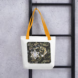 Personalized Star Of David Torch Square Tote Bag By BenJoy