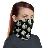 Chai Floral Ray Of Color Black Neck Gaiter