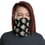 Chai Floral Ray Of Color Black Neck Gaiter