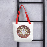 Star Of David Ten Commandments Glitter Red Tote Bag By BenJoy