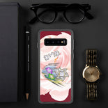 Maroon Floral Personalized Samsung Case By BenJoy