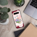 Maroon Floral Personalized Samsung Case By BenJoy