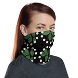 Floral Green and Black Neck Gaiter By BenJoy