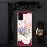 Maroon Floral Personalized Samsung Case By BenJoy