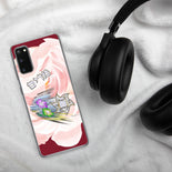 Maroon Floral Personalized Samsung Case By BenJoy