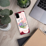 Maroon Floral Personalized Samsung Case By BenJoy