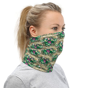 Override Green Flower Neck Gaiter