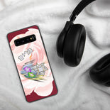 Maroon Floral Personalized Samsung Case By BenJoy