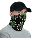 Floral Green and Black Neck Gaiter By BenJoy