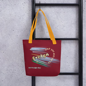 Personalized Maroon Tote bag