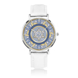 Blue And Gold Star Of David Floral Watch By BenJoy