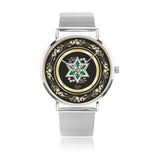 Gold Lining Silver Star Of David Watch By BenJoy