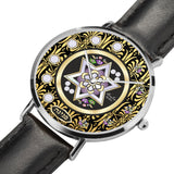 Gold Festive Purple Flower Star Of David Watch By BenJoy