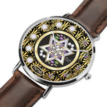 Gold Festive Purple Flower Star Of David Watch By BenJoy