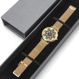 Festive Floral Chai Gold Watch By BenJoy