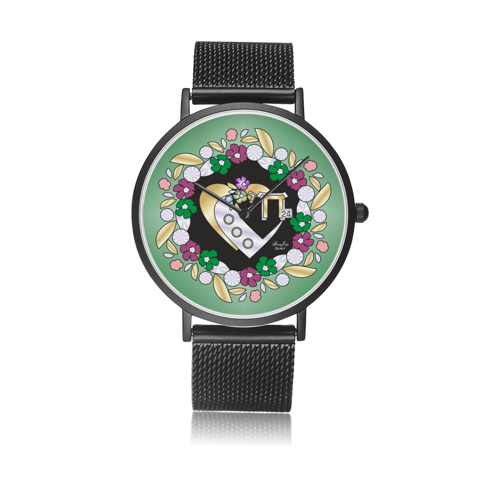 Judaica Chai Flower Heart Watch By BenJoy