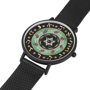 Flower Lining Silver Star Of David Watch By BenJoy