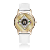 Simple Judaica Chai Flower Gold Watch By BenJoy