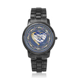 Floral Lining Israel Flag Heart Watch By BenJoy