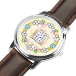 Gold Lining Ten Commandments Pink Floral Watch By BenJoy