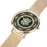 Gold Lining Silver Star Of David Watch By BenJoy