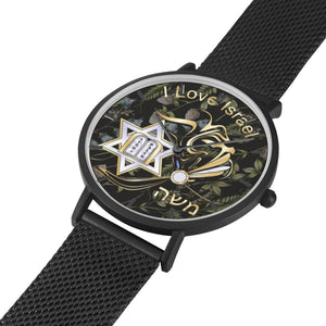 Personalized I Love Israel Torch Star Of David Watch By BenJoy